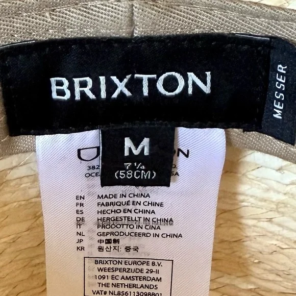 Brixton Messer Western Straw Hat Medium